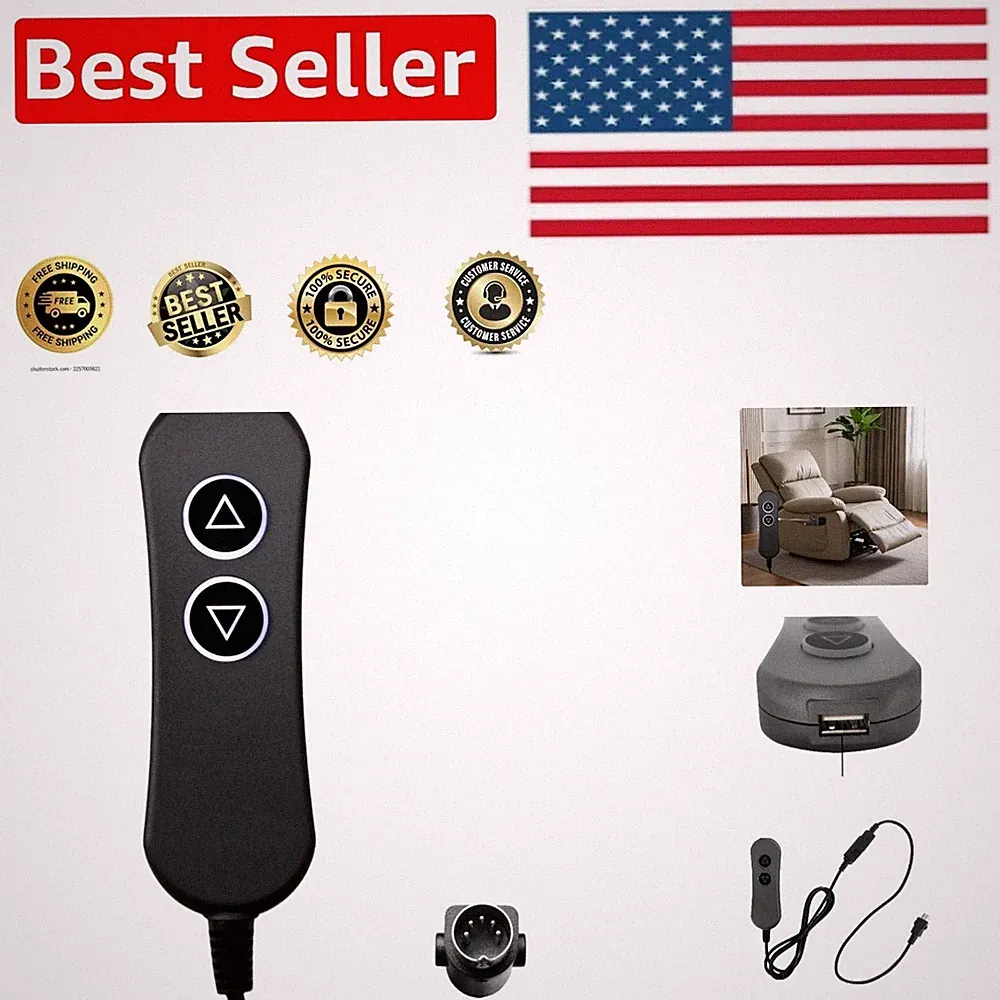 2 Button Power Recliner Remote with USB & Backlight - Universal Compatibility