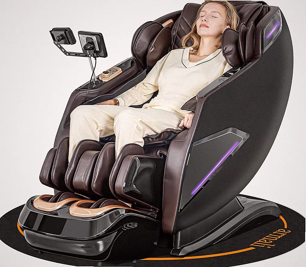 4D Shiatsu Massage Chair with Zero Gravity, Heating, AI Voice & Touch Screen