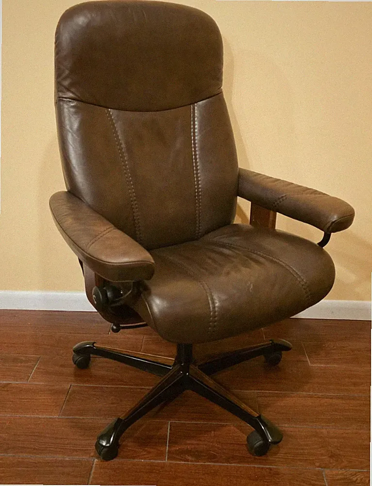 Ekornes Stressless Height Adjustable Reclining Swivel "CONSUL" Office Chair