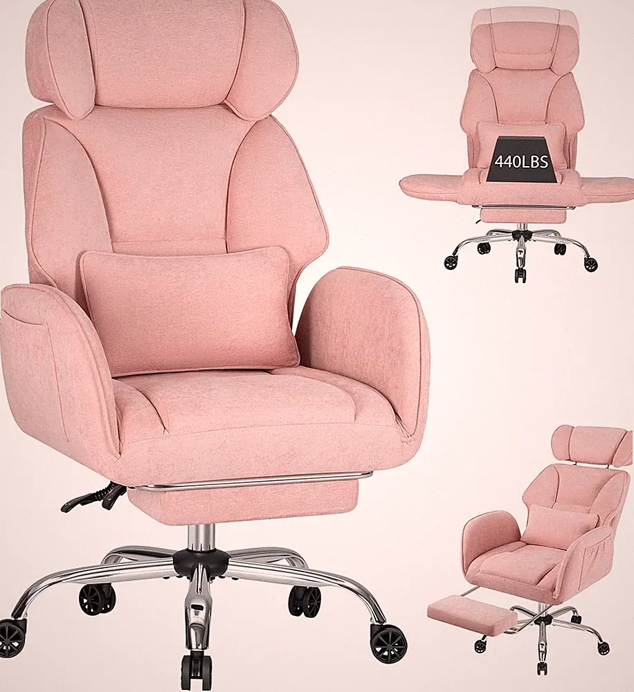 HOFFREE Criss Cross Chair with Wheels Ergonomic Office Chair with Reversible Arm