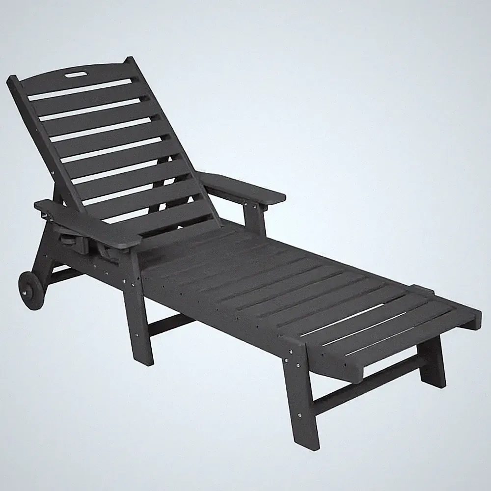 Lounge Chair Outdoor, Chaise Lounge Chair Outdoor, Patio Lounge Chair with Wheel
