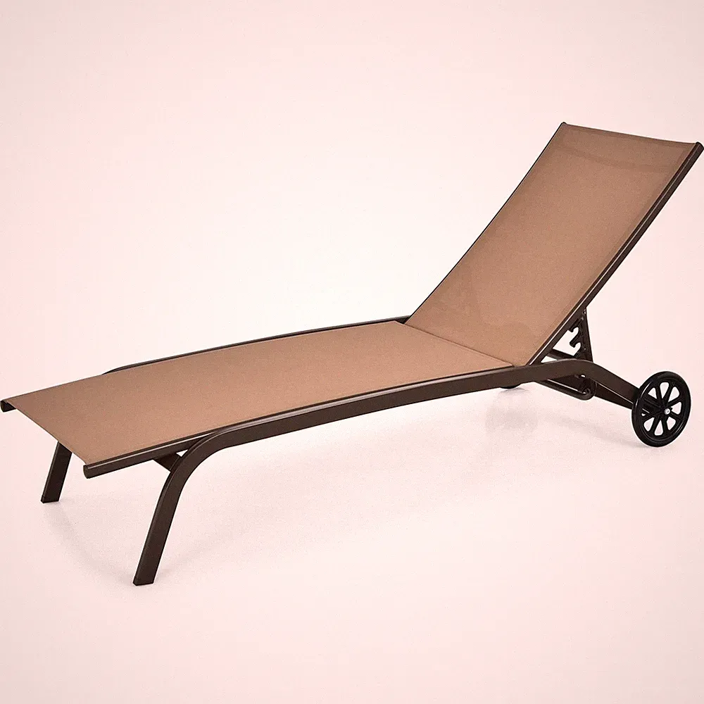 Outdoor Chaise Lounge Chair, Patio Lounge Recliner with 6-Position Adjustable...