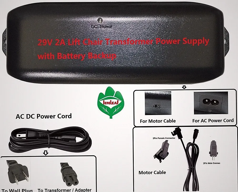 pride Lift chair recliner transformer power supply w battery backup okin,limoss