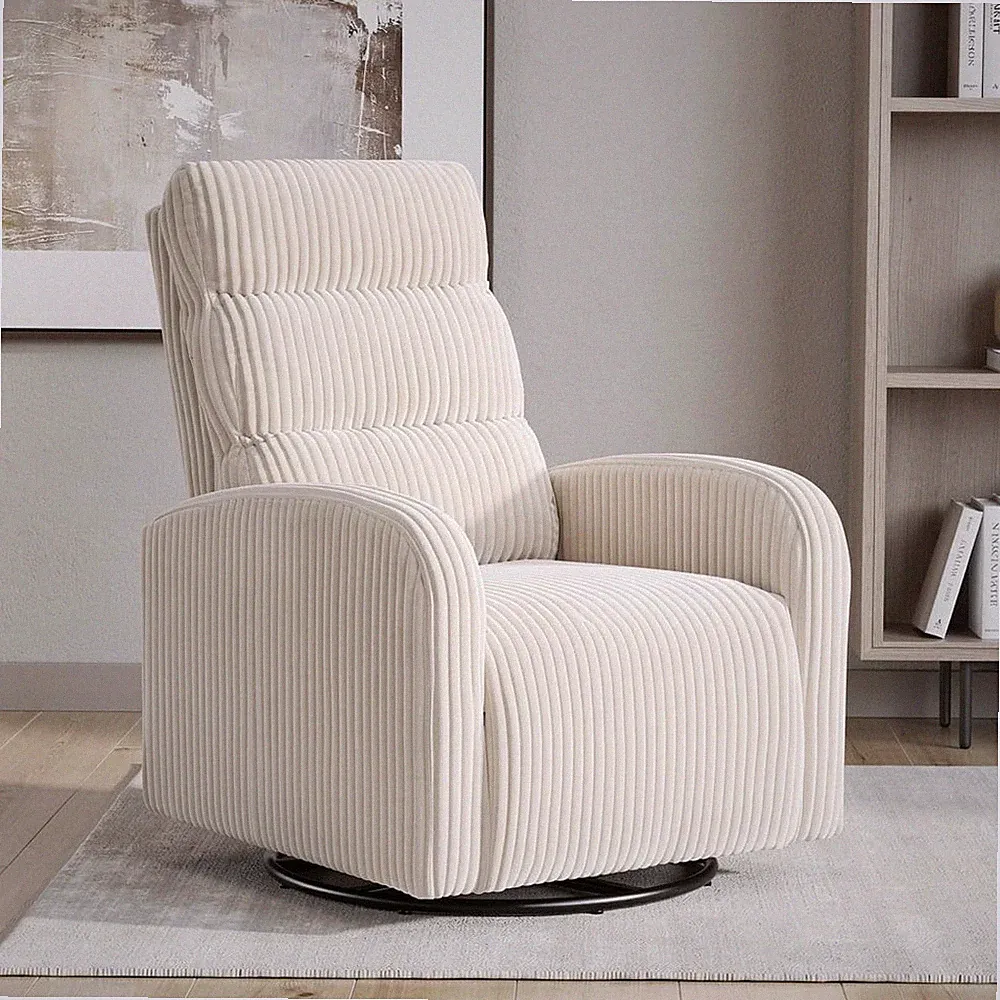 Swivel Rocker Chair, 360°Swivel Rocker Chairs with High Back Arms, Rocking La...